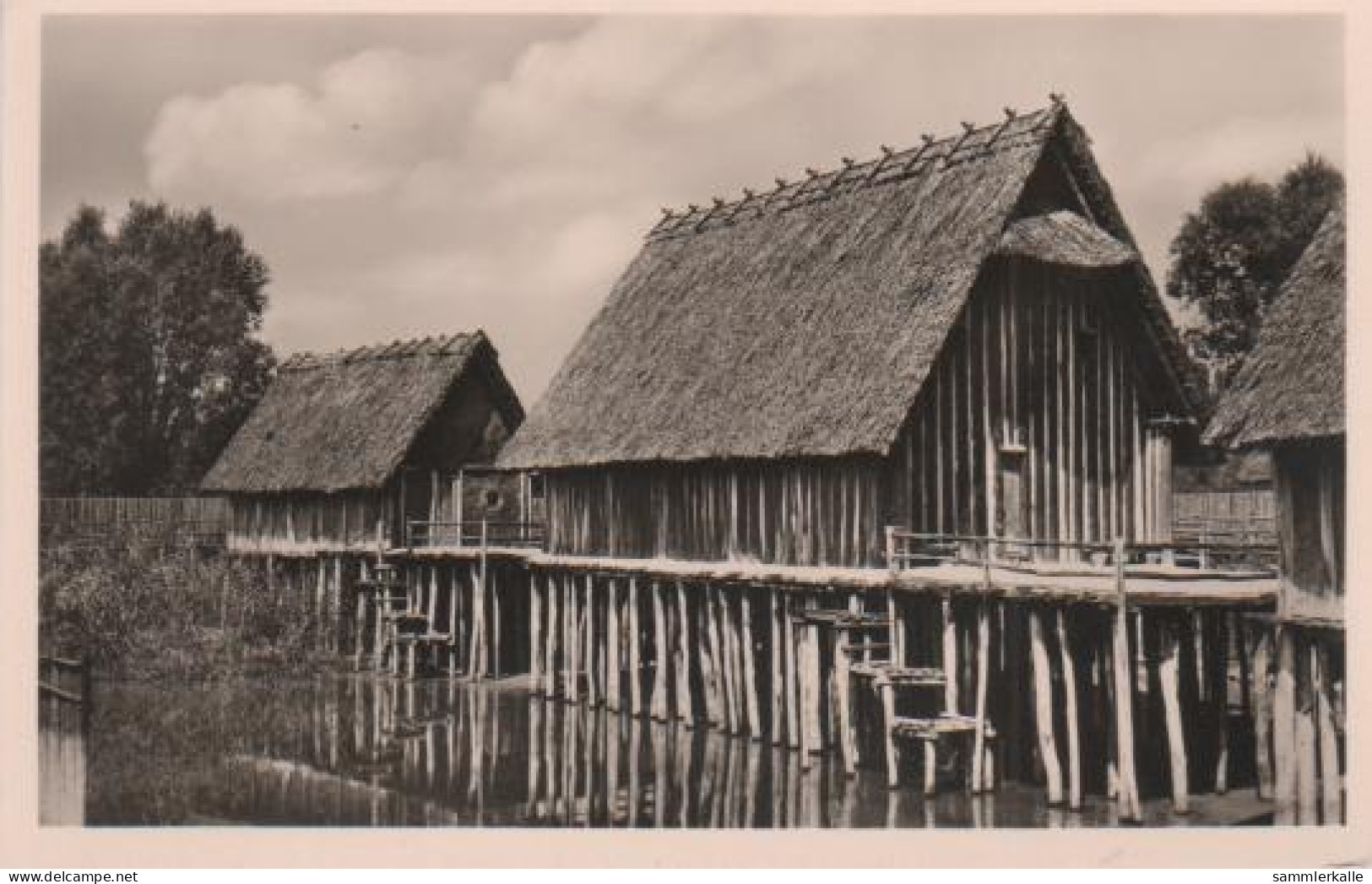 4146 - Uhldingen-Mühlhofen - Dorfhalle Und Hafen Im Pfahldorf Der Steinzeit - Ca. 1965 - Friedrichshafen