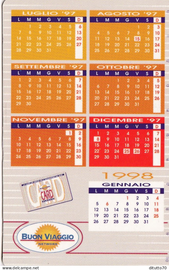 Calendarietto - Agenzia Buon Viaggio Network - Rovigo - Anno 1997 - Petit Format : 1991-00