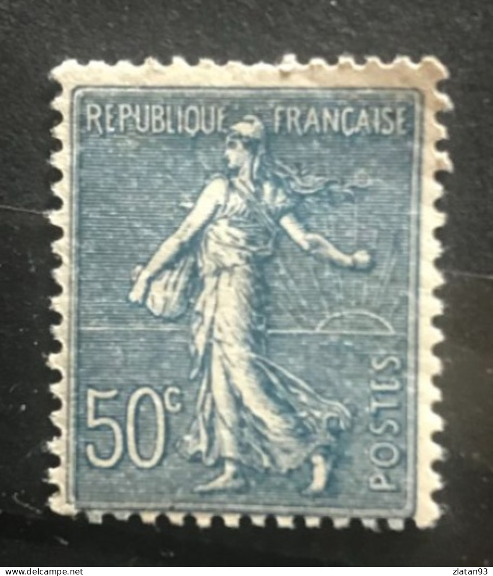 SEMEUSE LIGNEE YT N°161 50c Bleu NEUF** - 1903-60 Semeuse A Righe