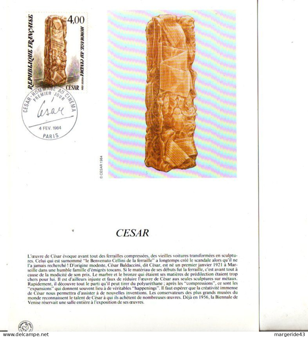 NOTICE FDC 1987 COMPRESSION DE CESAR - 1980-1989