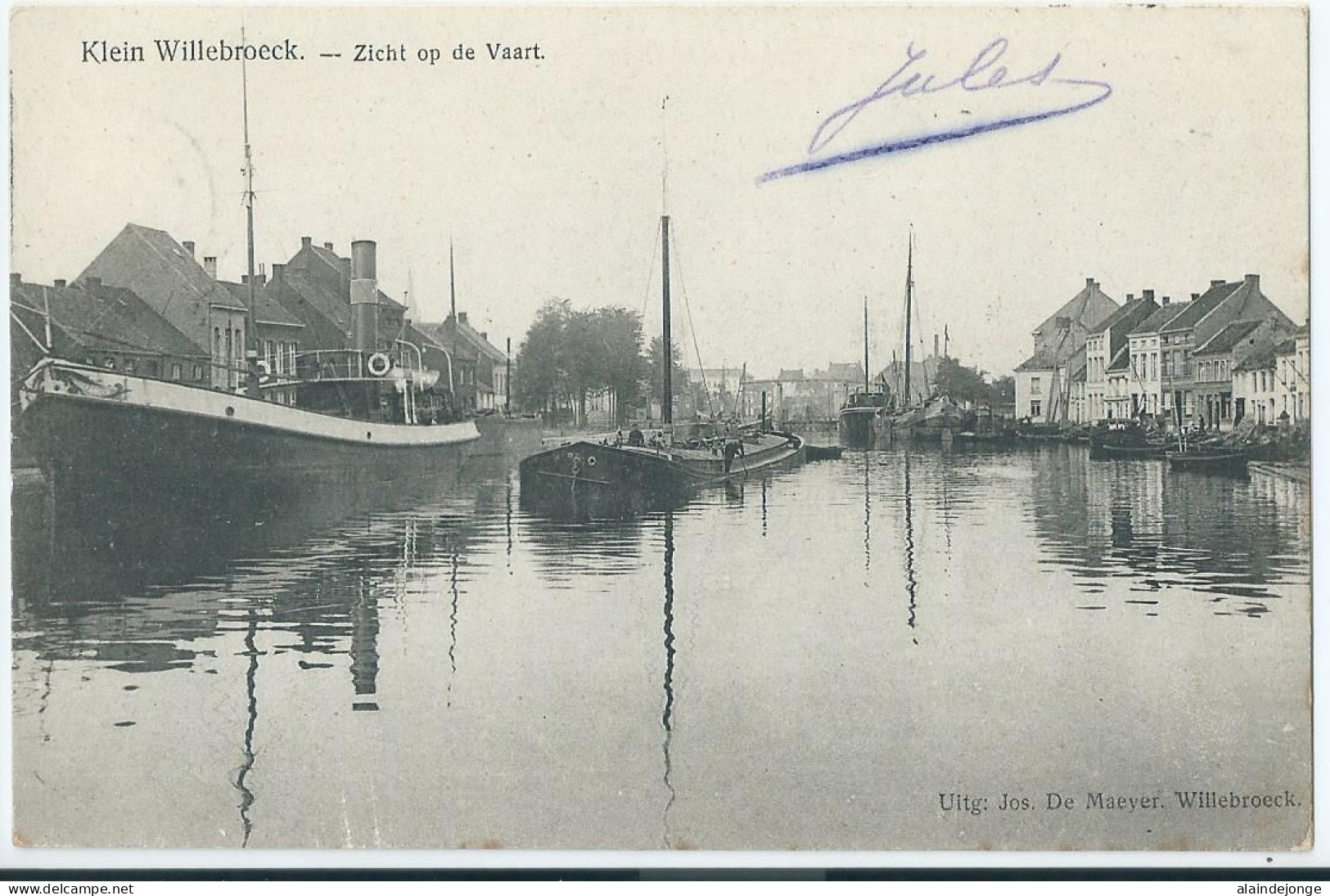 Willebroek - Willebroeck - Klein-Willebroeck - Zicht Op De Vaart - 1906 - Willebroek