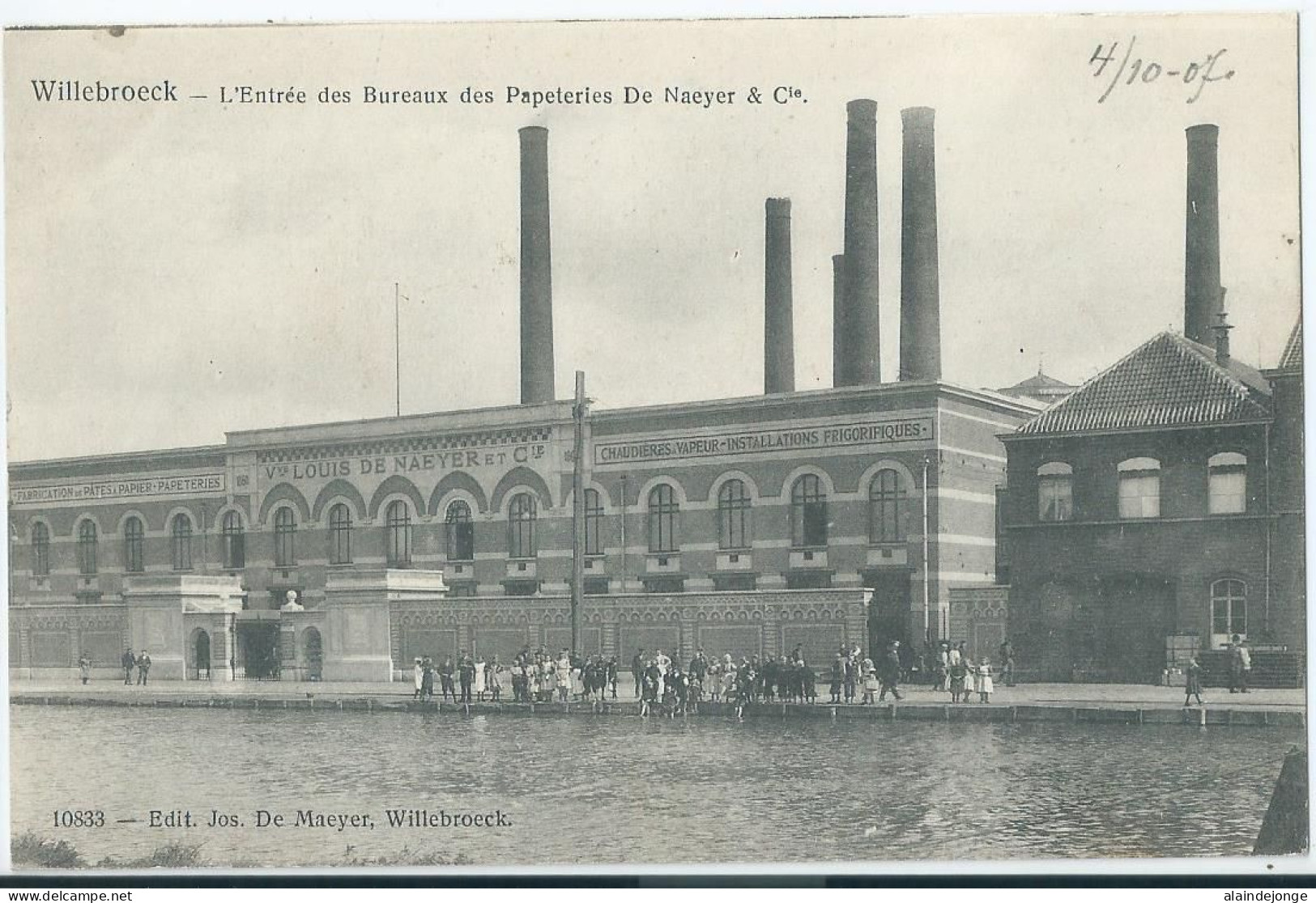 Willebroek - Willebroeck - L'Entrée Des Bureaux Des Papeteries De Naeyer & Cie - 1907 - Willebroek