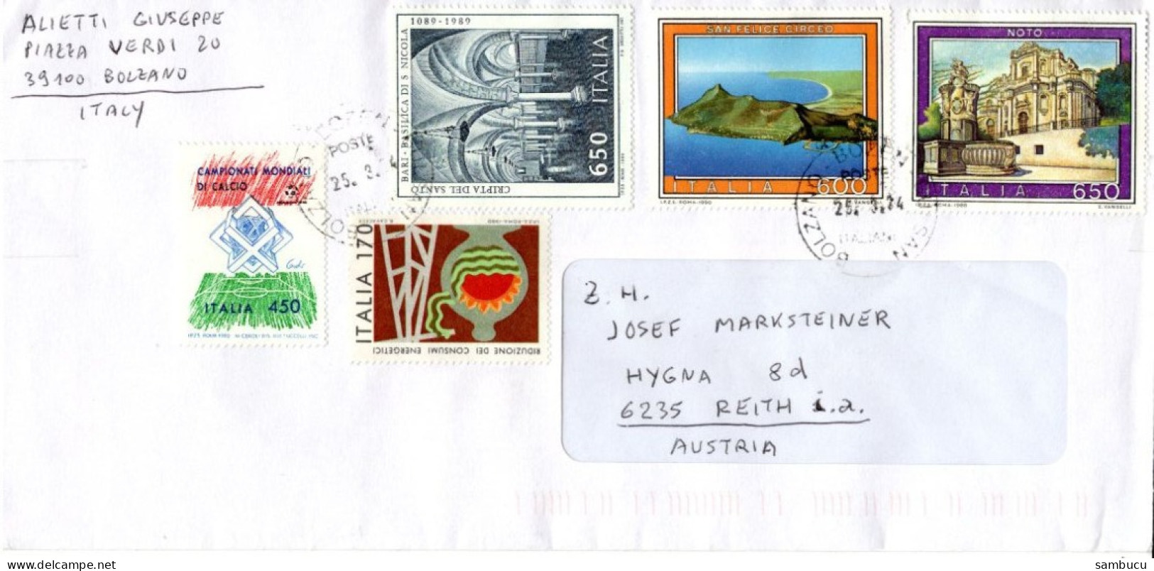 Auslandsbrief Von Bolzano Mit Mischfrankatur Lire 2024 - 2021-...: Storia Postale