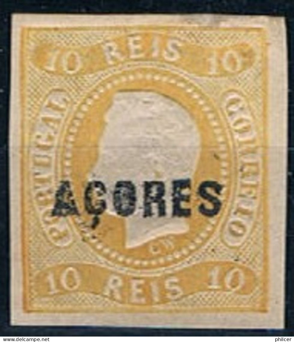 Açores, 1868, # 2, Com Certificado, MH - Azores