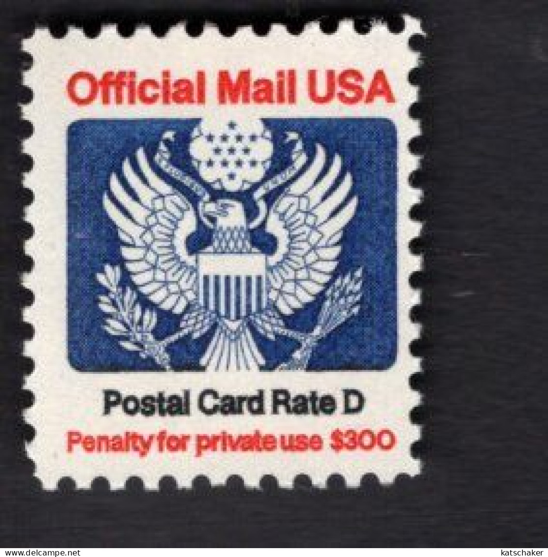 2008963964 1985 (XX) SCOTT O138 POSTFRIS MINT NEVER HINGED Eagle And Shield OFFICIAL MAIL -  POSTAL CARD RATE D - Oficial