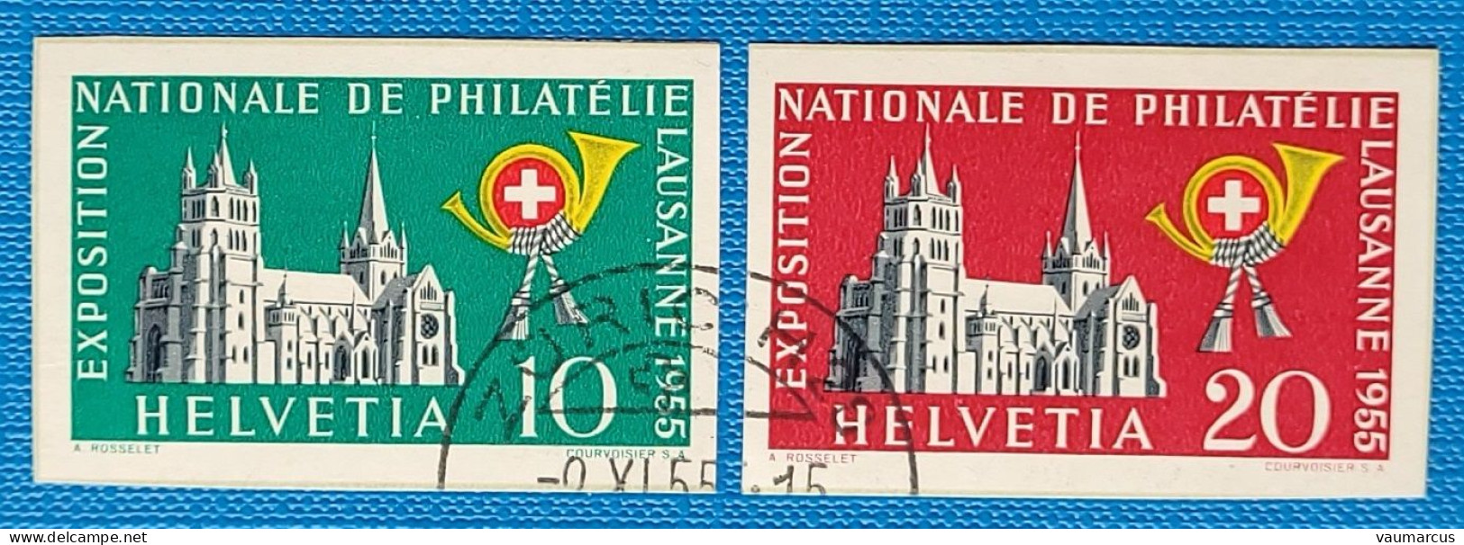 1955 Zu W 33-34 / Mi 611-612 / YT  Obl. ZÜRICH 9.11.55 SBK 60 CHF Voir Description - Used Stamps