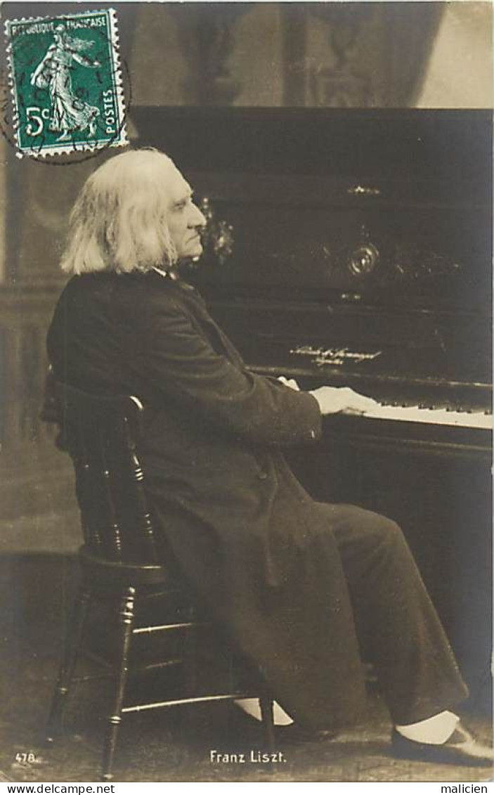 - Thèmes Div -ref-V V710- Musique Et Musiciens - Franz Liszt Au Piano - Compositeurs - - Musique Et Musiciens