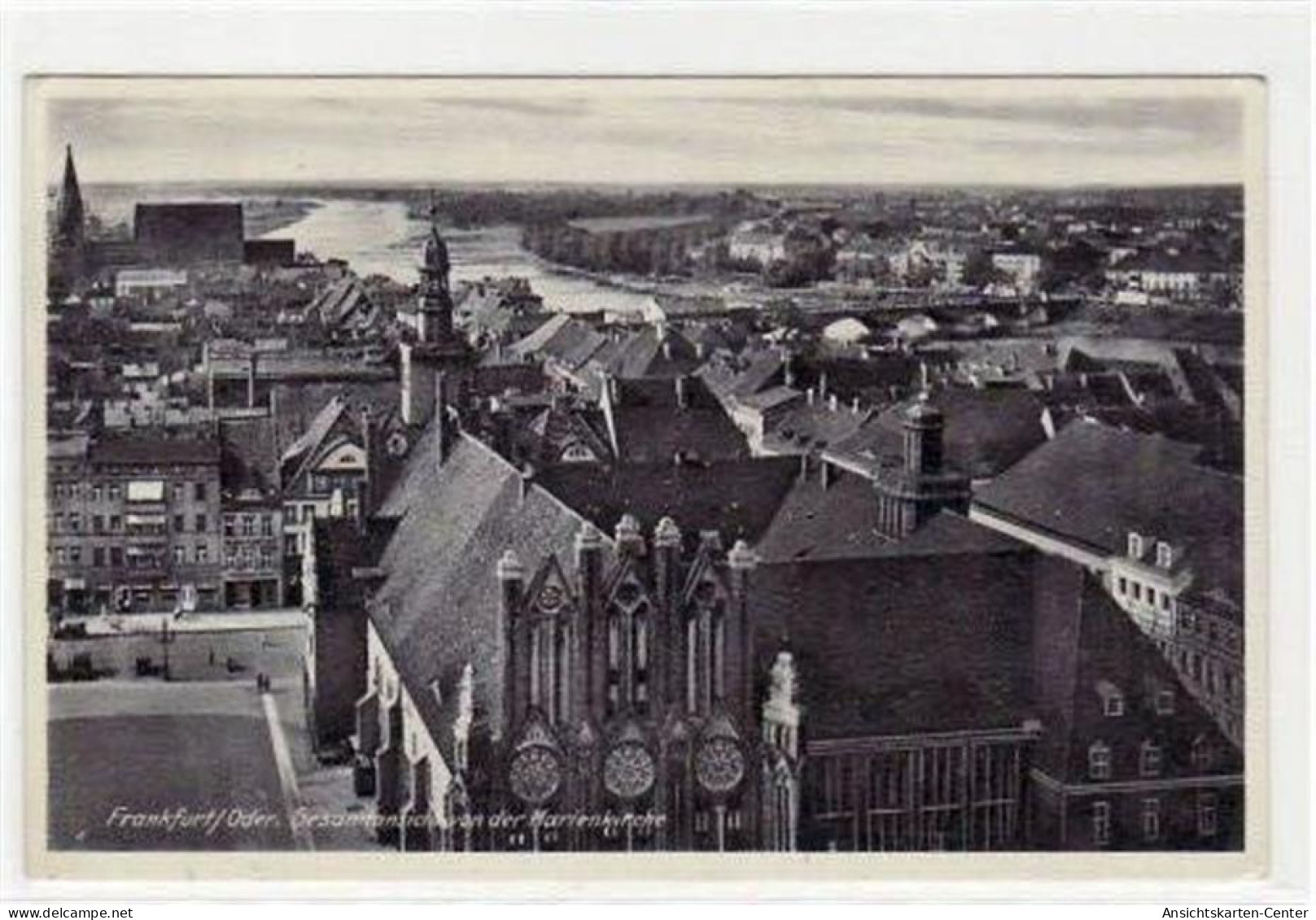 39000002 - Frankfurt / Oder. Gesamtansicht Von Der Marienkirche Aus Gesehen. Gelaufen 1937. Leichter Stempeldurchdruck, - Frankfurt A. D. Oder