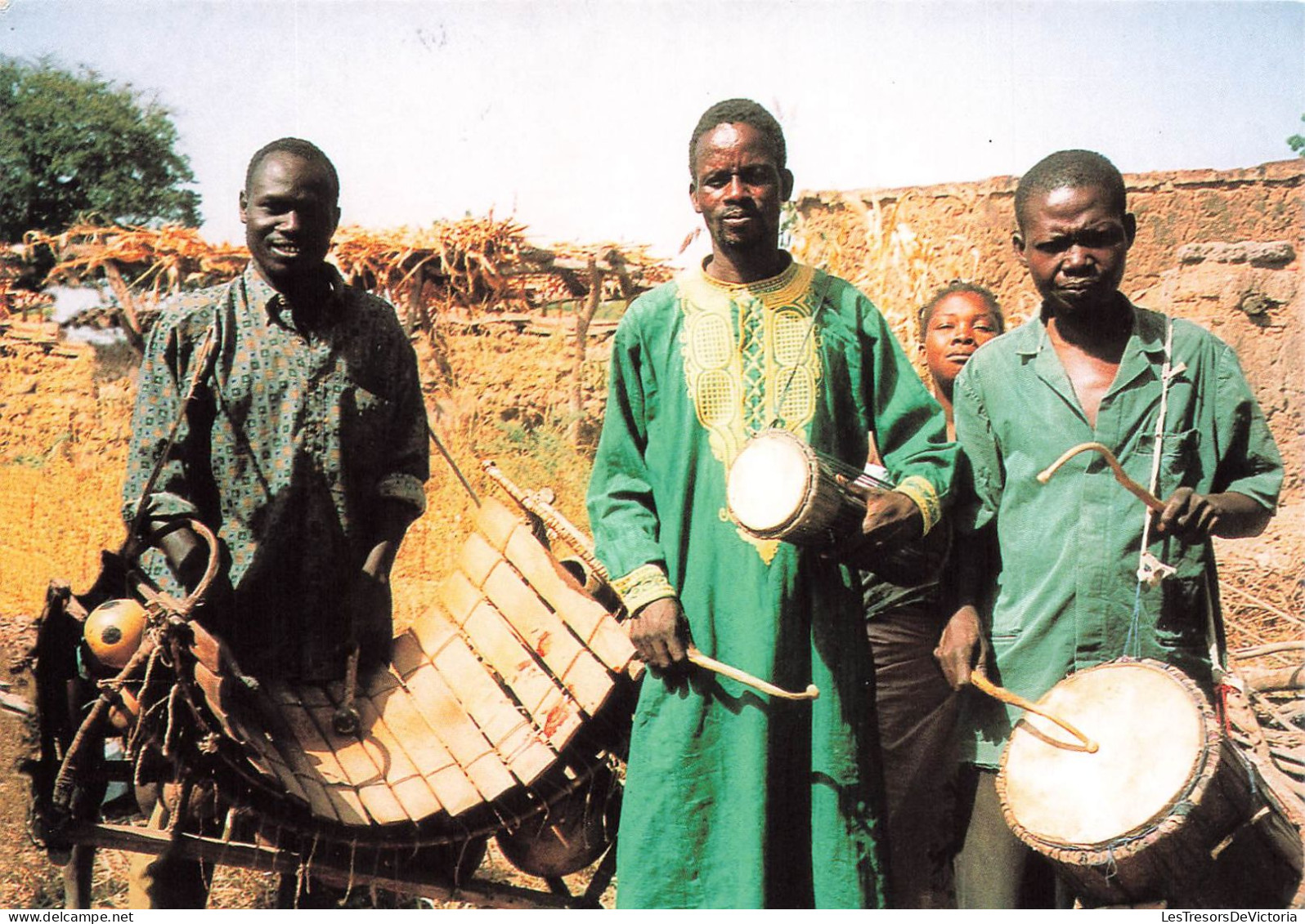 BURKINA FASO - Burkinabais  - Musiciens - Colorisé - Carte Postale - Burkina Faso