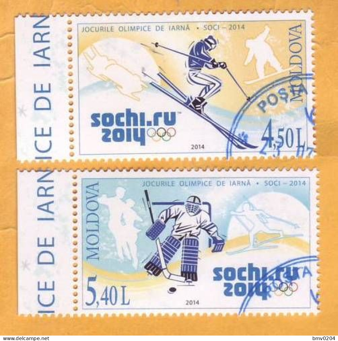 2014 Moldova Moldavie Moldau  Used  Winter Olympic Games Sochi Russia  4х2v - Hiver 2014: Sotchi