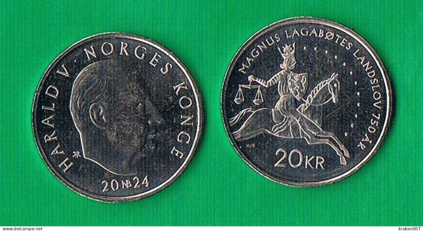 Norway 20 Kroner - The 750th Anniversary Of The Adoption Of The National Legal Code - 2024 - Noruega