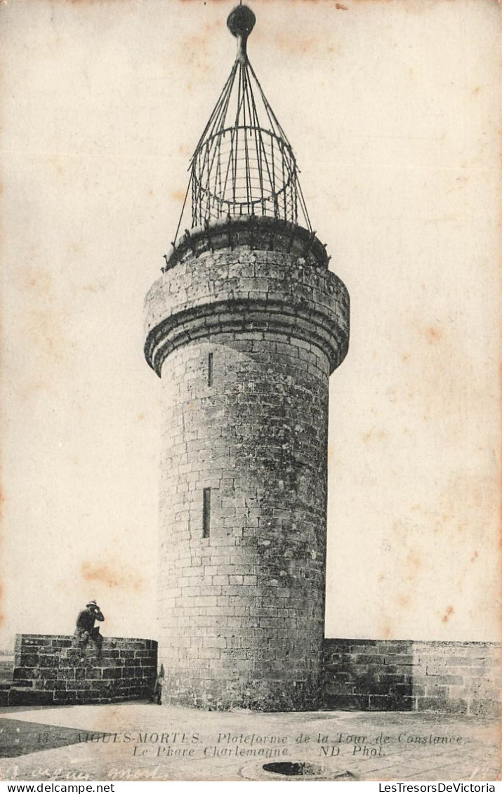 FRANCE - Aigues Mortes - Plateforme De La Tour De Constance - Le Phare Charlemagne - N D Phot - Carte Postale Ancienne - Aigues-Mortes