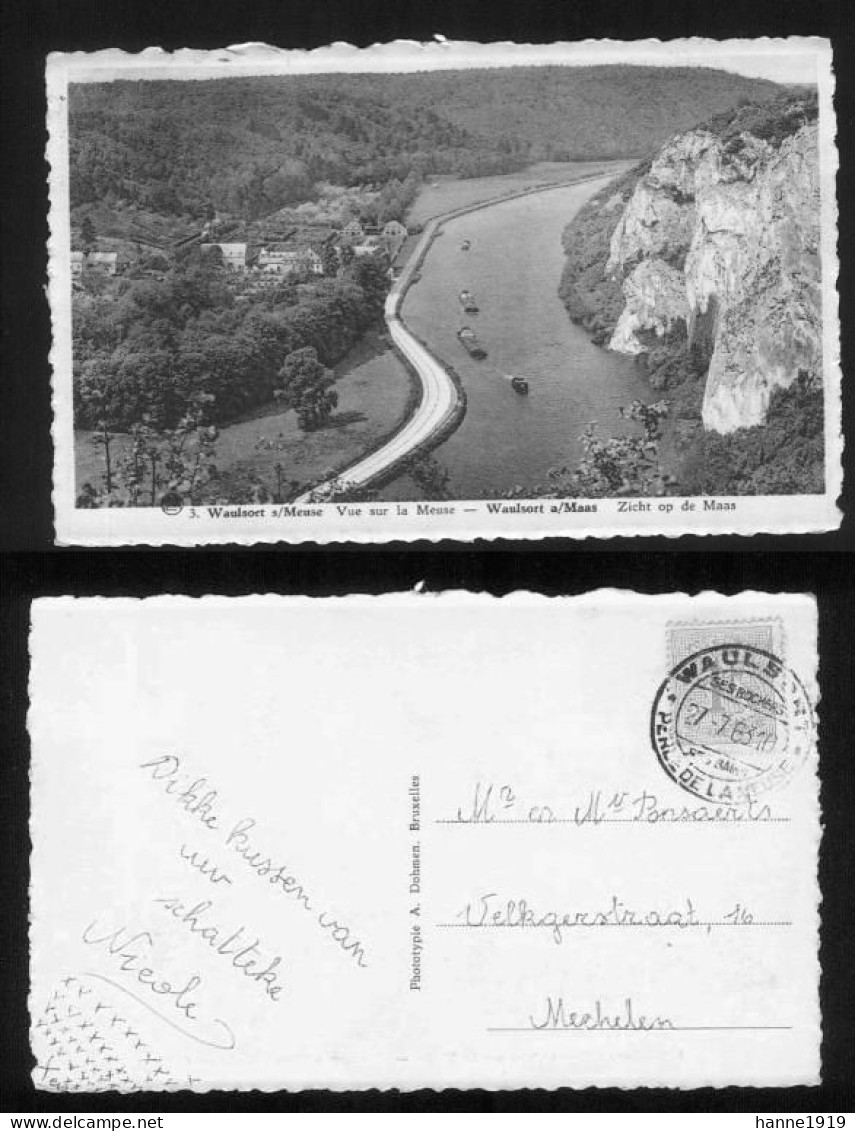 Waulsort Sur Meuse Vue Sur La Meuse Cachet 1963 Waulsort Htje - Dinant