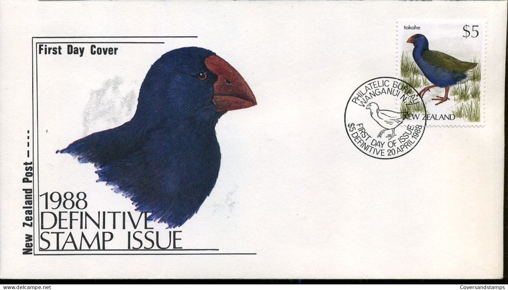 Nieuw-Zeeland - FDC - Definitive Stamp Issue : Takahe                                  - FDC