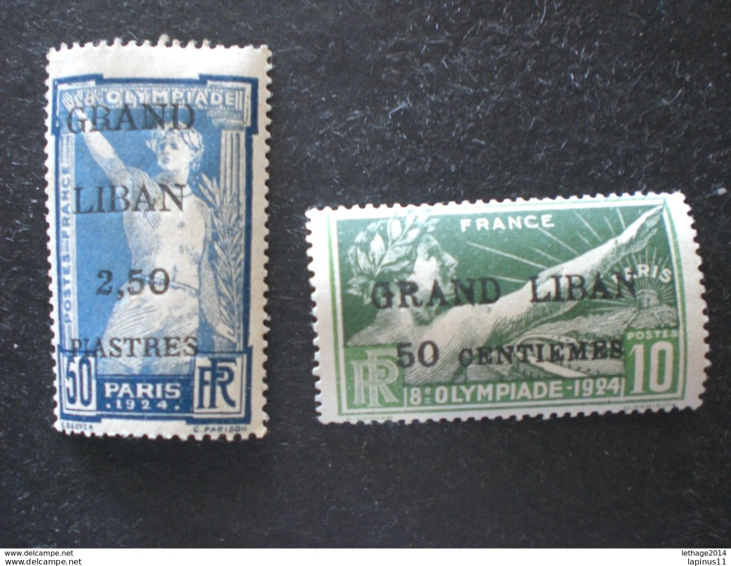 LEBANON لبنان LIBAN 1924 TIMBRES DE FRANCE DE 1923-24 MHL JEUX OLYMPIQUES - Libanon