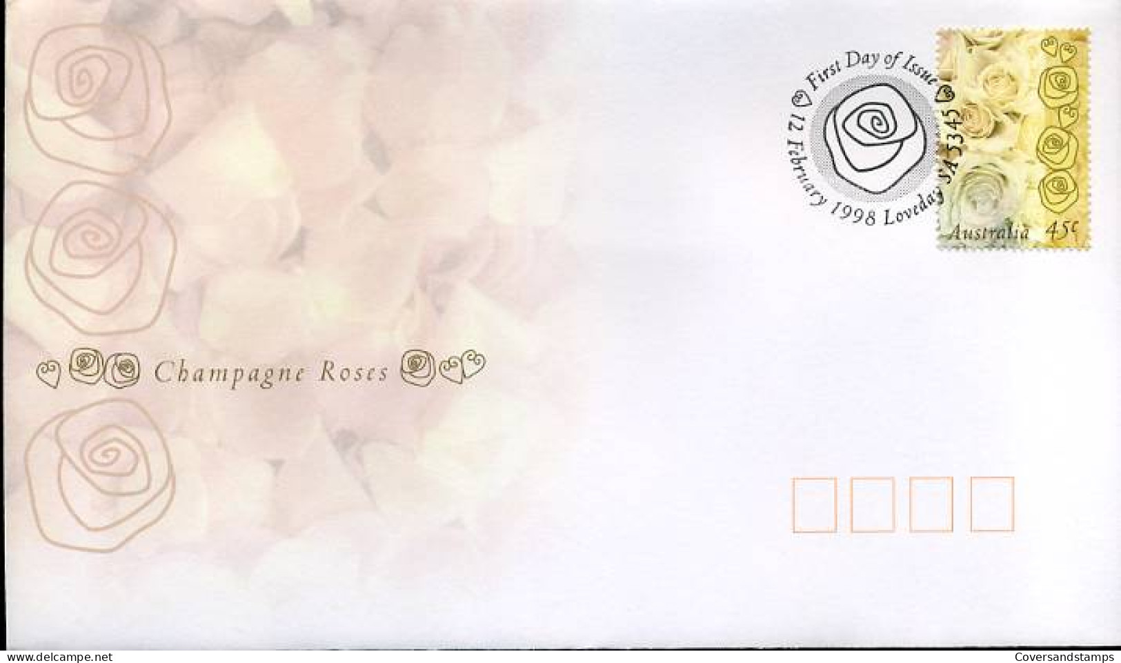 Australië  - FDC -  Champagne Roses                                   - Sobre Primer Día (FDC)