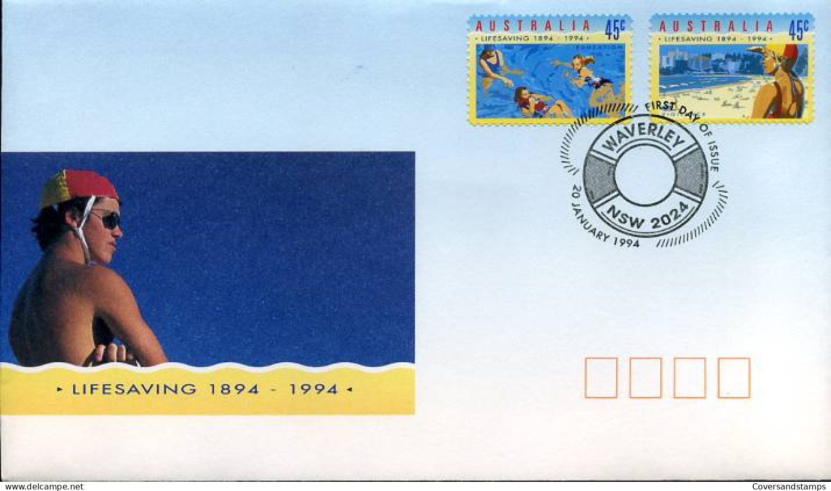 Australië  - FDC -  Lifesaving 1894-1994                                   - Premiers Jours (FDC)