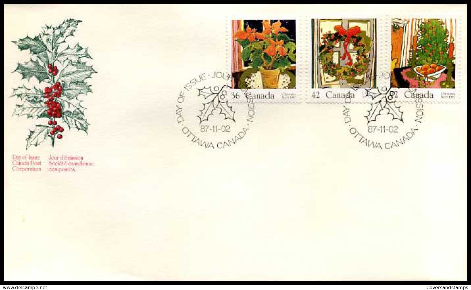 Canada - FDC - Kerstmis 1987                                  - 1981-1990