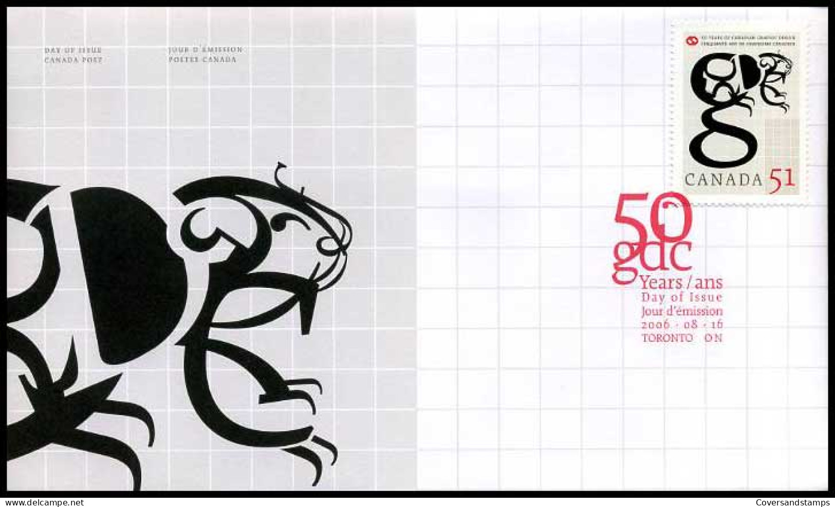 Canada - FDC -  50 Years Of Canadian Graphic Design                                    - 2001-2010