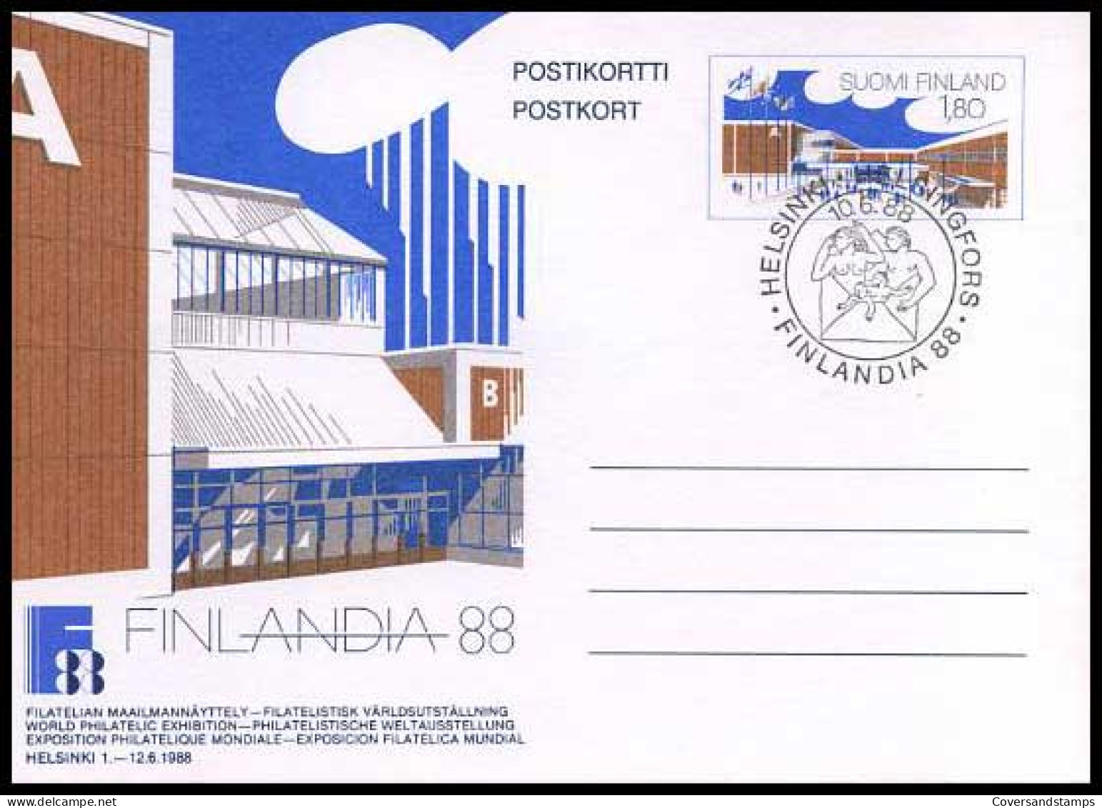 Finland - Postkaart - Finlandia '88                                     - Tarjetas – Máximo