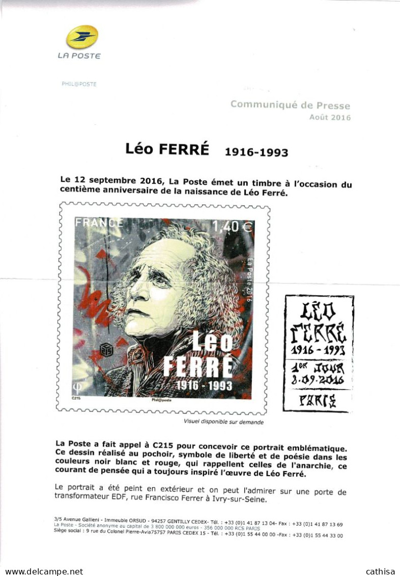 Léo Ferré Fête De L'Humanité Les 10 Et 11 Septembre 2016 - Singers