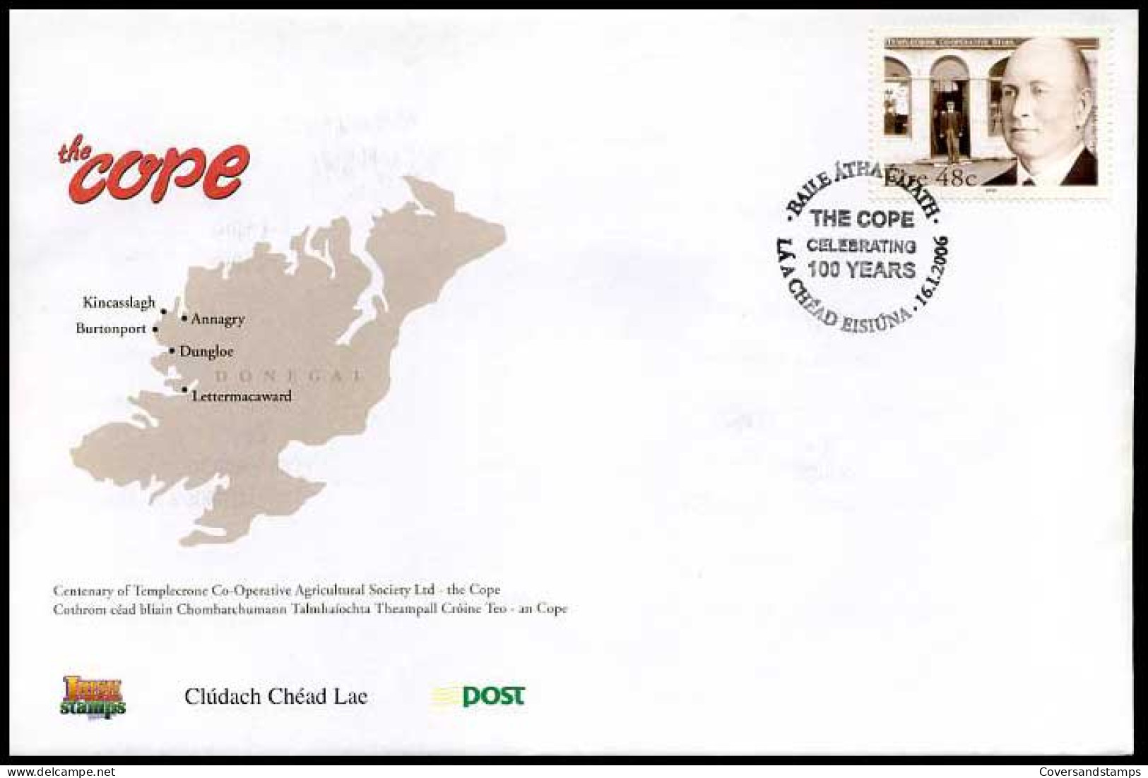 Ierland - FDC -  The Cope  100 Years                                  - FDC