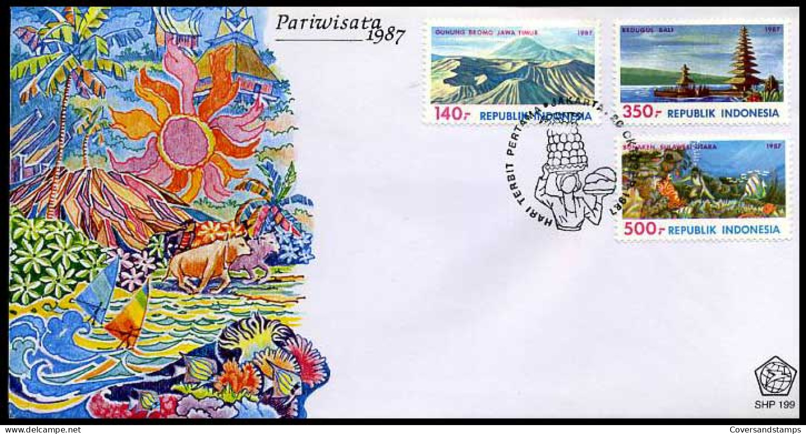 Indonesië - FDC - Pariwisata 1987                  - Indonesia