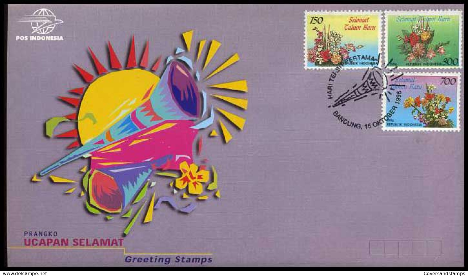 Indonesië - FDC - Greeting Stamps                  - Indonésie