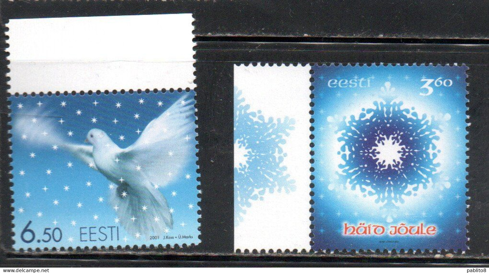 ESTONIA EESTI ESTLAND ESTONIE 2001 CHRISTMAS NATALE NOEL WEIHNACHTEN NAVIDAD COMPLETE SET SERIE COMPLETA MNH - Estonie