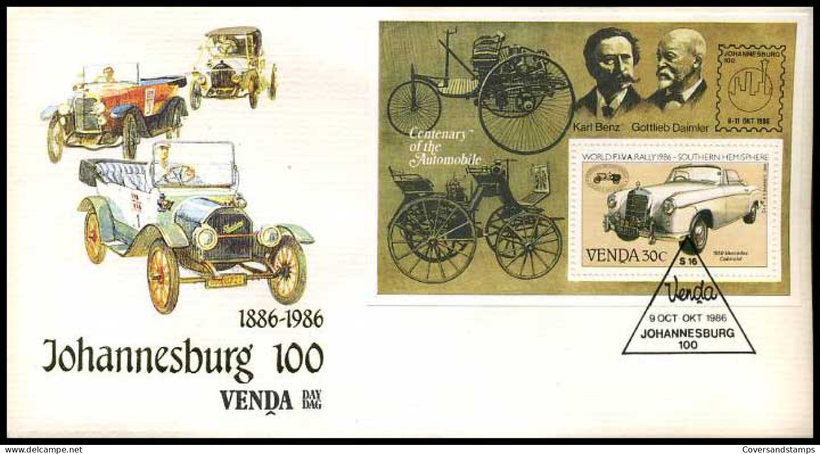 Venda - FDC - Centenary Of The Automobile                              - Venda