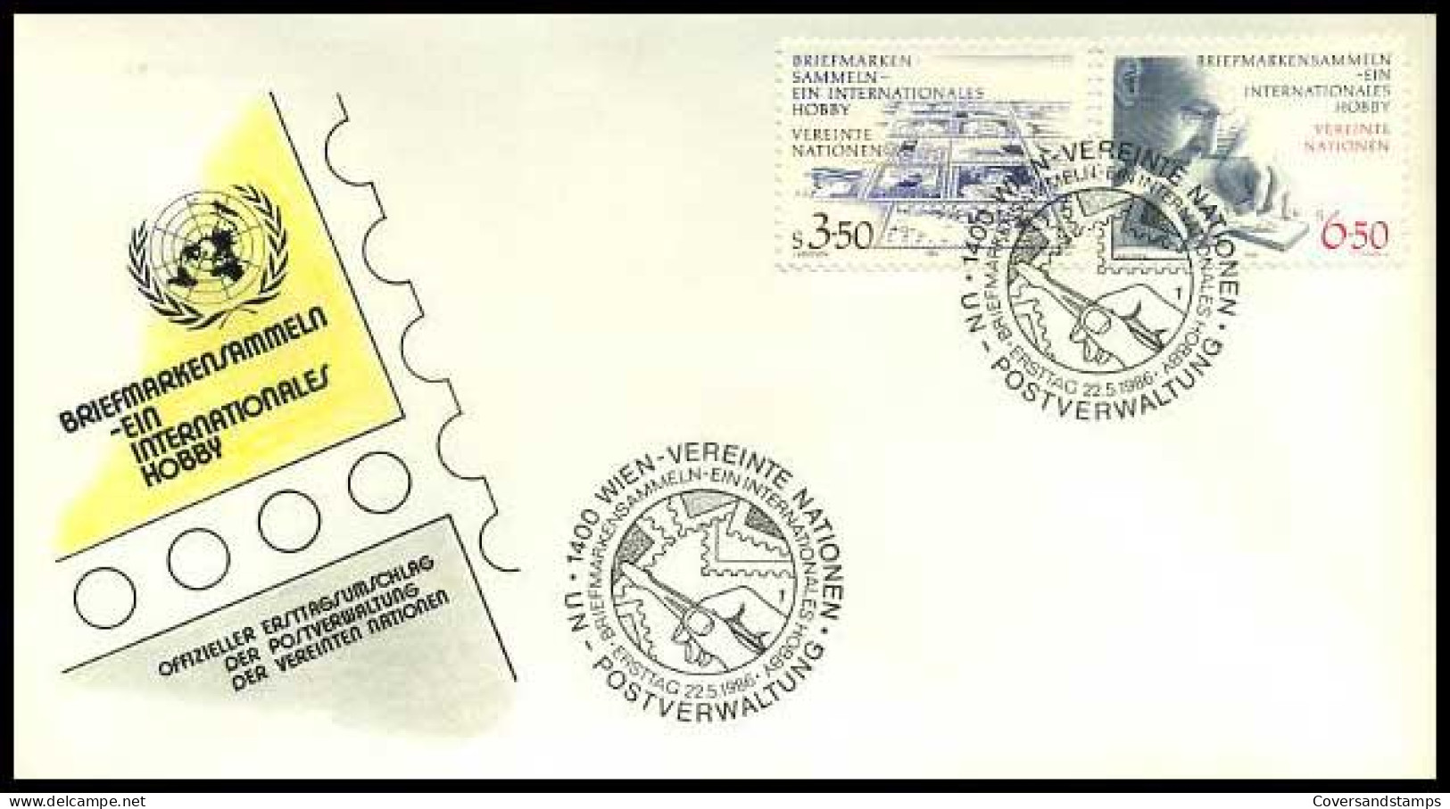 Verenigde Naties - FDC - Briefmarken Sammeln, Ein Internationales Hobby                         - Otros & Sin Clasificación