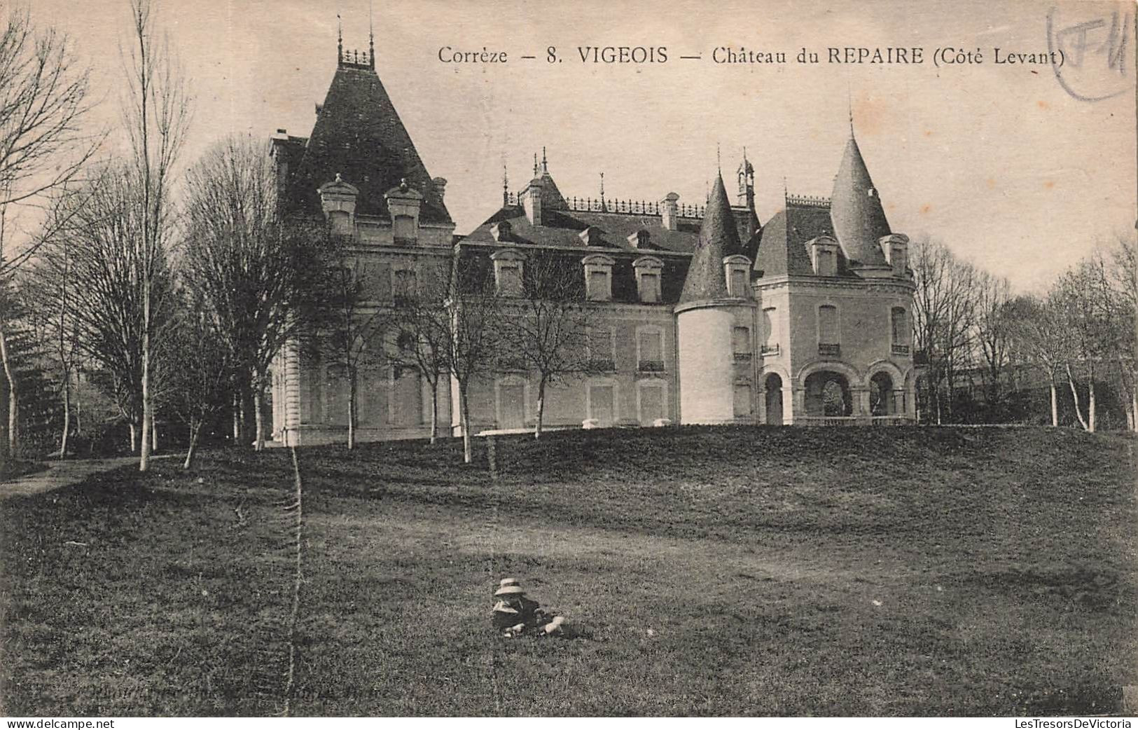 FRANCE - Corrèze - Vigeois - Vue Sur Le Château Du Repaire (Côté Levan) - Vue Générale - Animé - Carte Postale Ancienne - Tulle