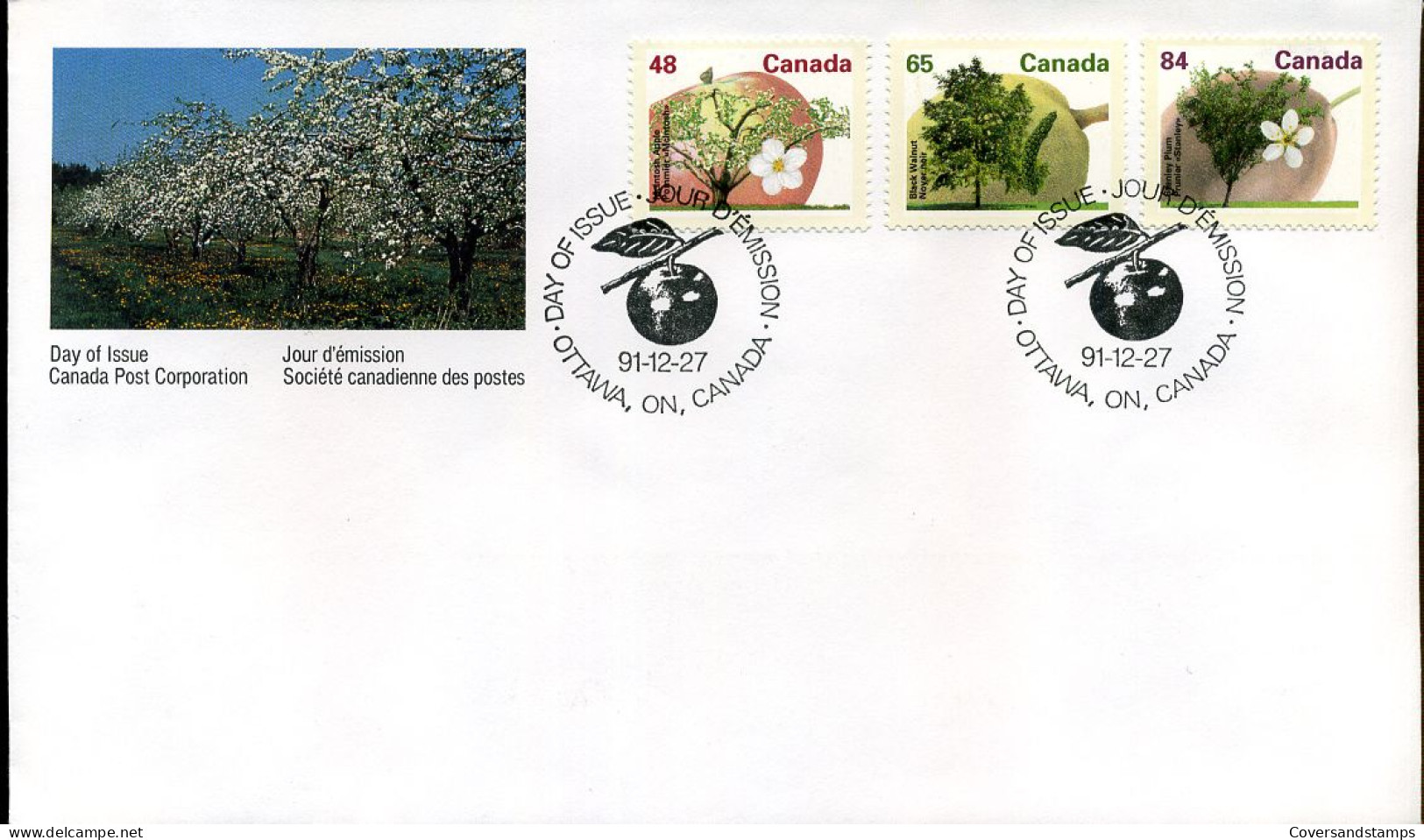 Canada - FDC - Fruitbomen                                 - 1991-2000