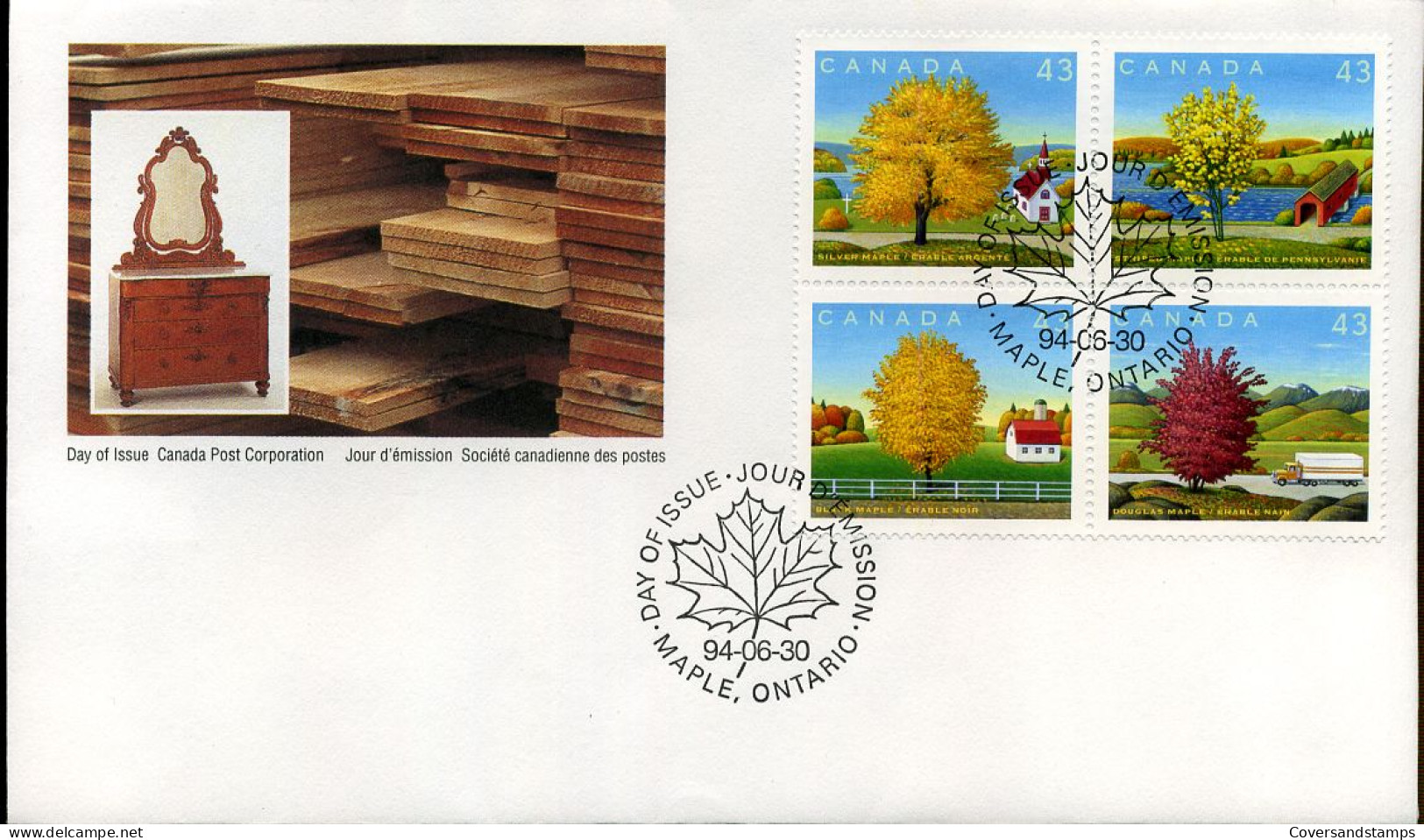 Canada - FDC - Esdoorns                                 - 1991-2000