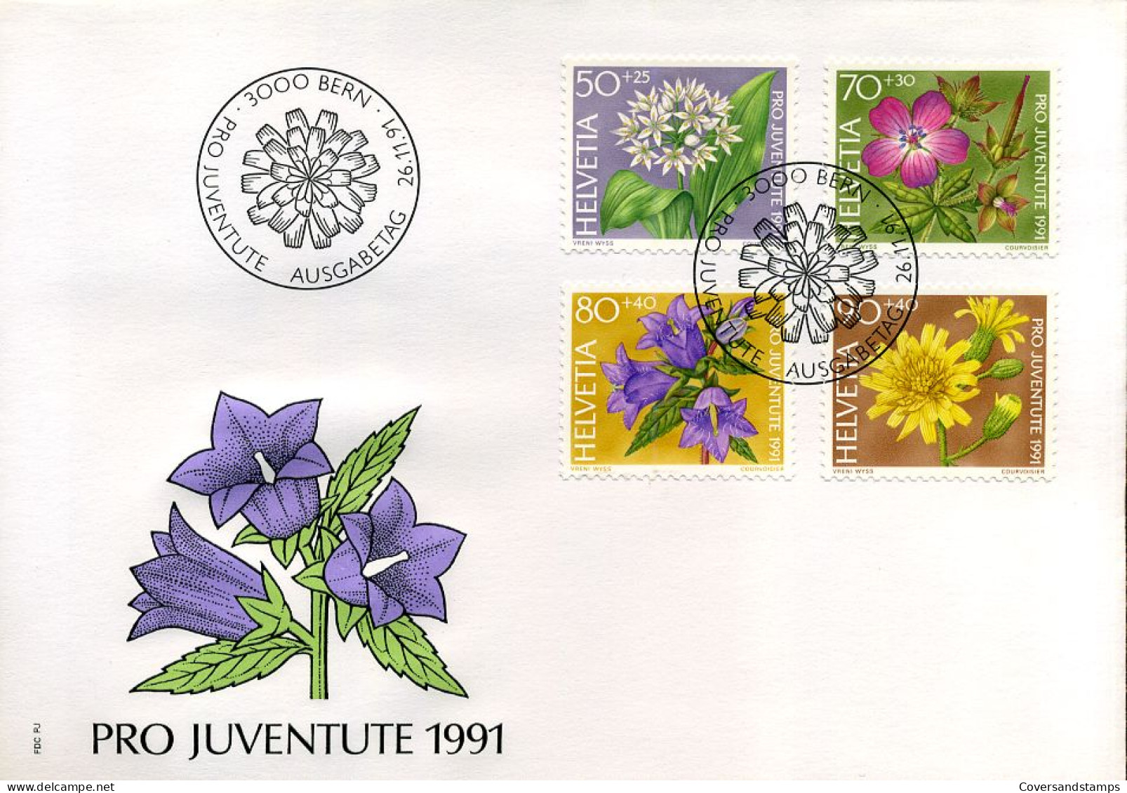 Zwitserland - FDC - Pro Juventute 1991                                - FDC