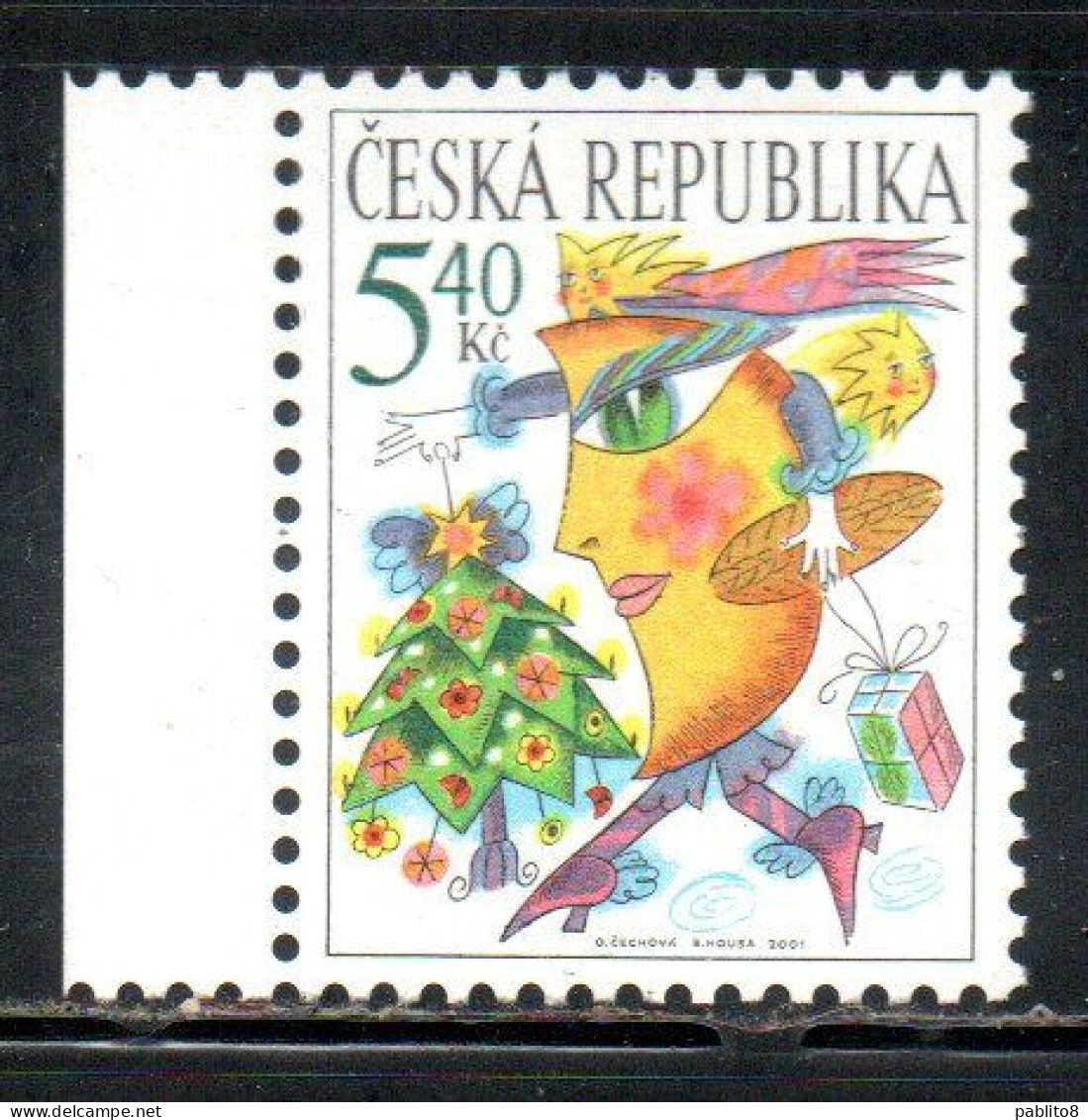 CZECH REPUBLIC CECA REPUBBLICA CZECHOSLOVAKIA 2001 CHRISTMAS NATALE NOEL WEIHNACHTEN NAVIDAD 5k MNH - Nuevos