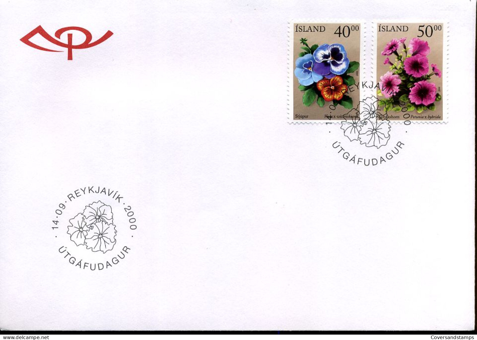 IJsland - FDC - Bloemen                              - FDC