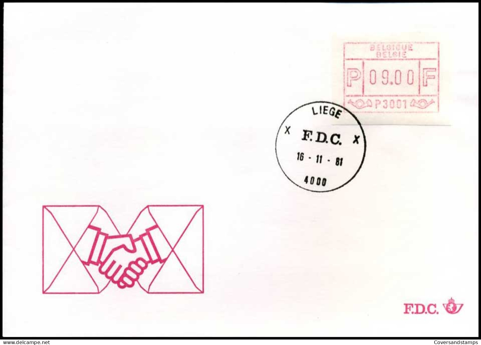 België - FDC - Frankeervignet ATM - ATM1 9F                                - Other & Unclassified