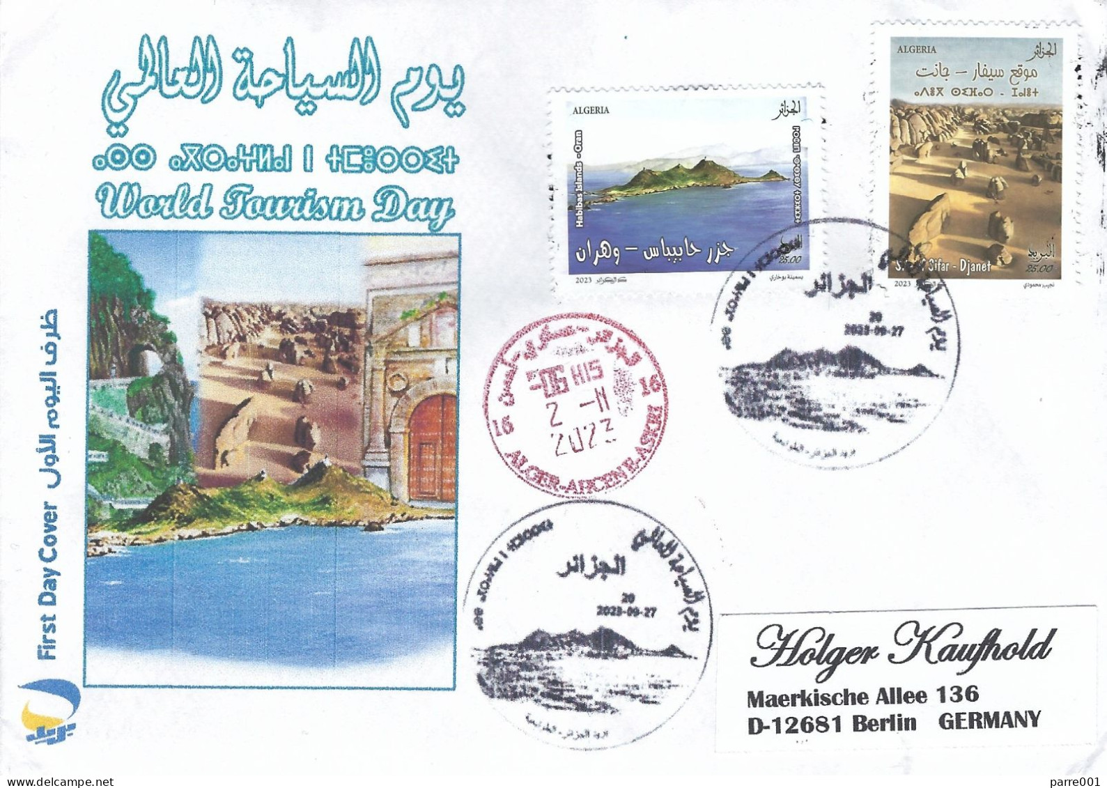 Algeria Algerie 2023 Alger Rock Formations Tourism FDC Cover - Algeria (1962-...)