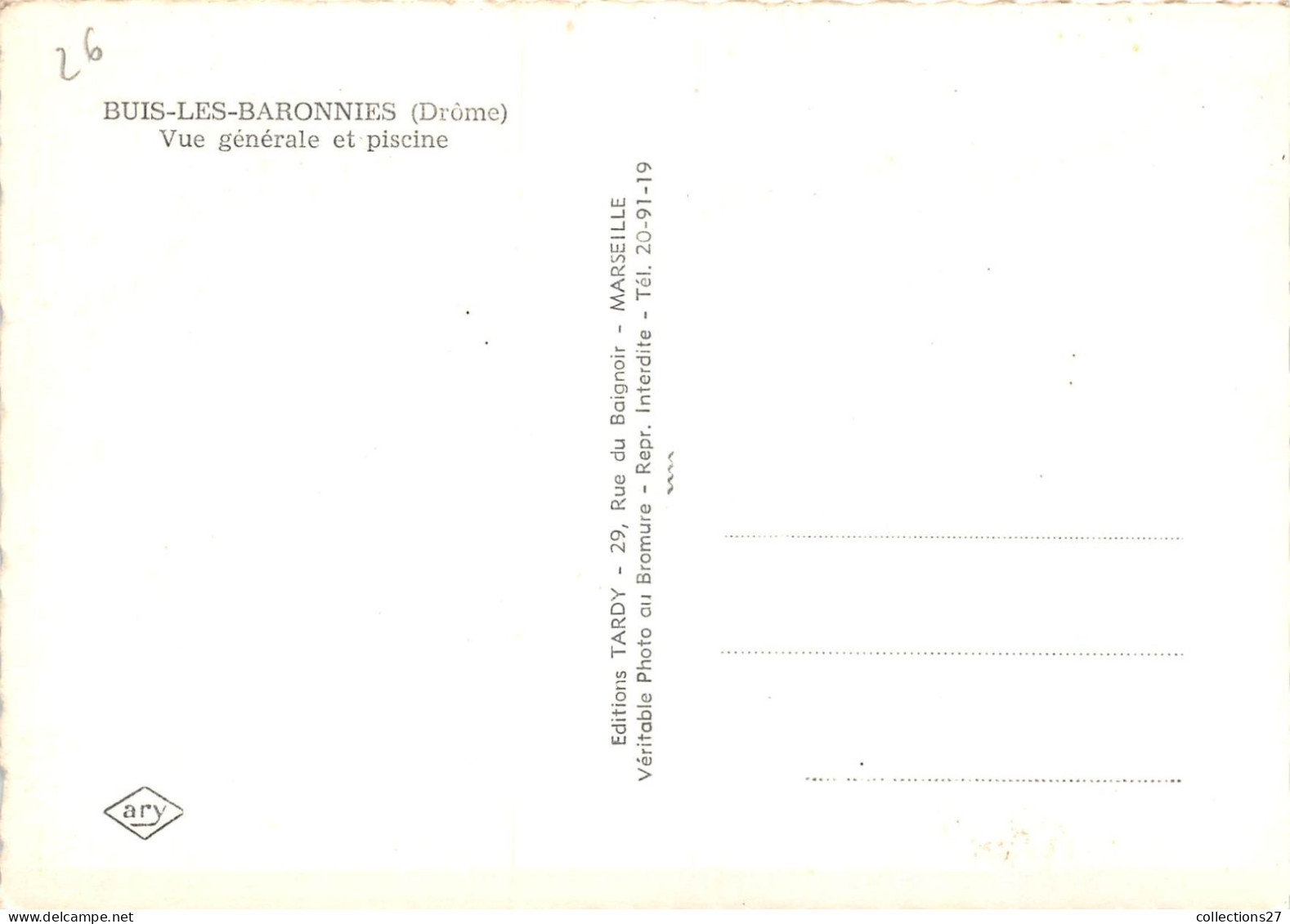 26-BUIS-LES-BARONNIES- VUE GENERALE ET PISCINE - Buis-les-Baronnies