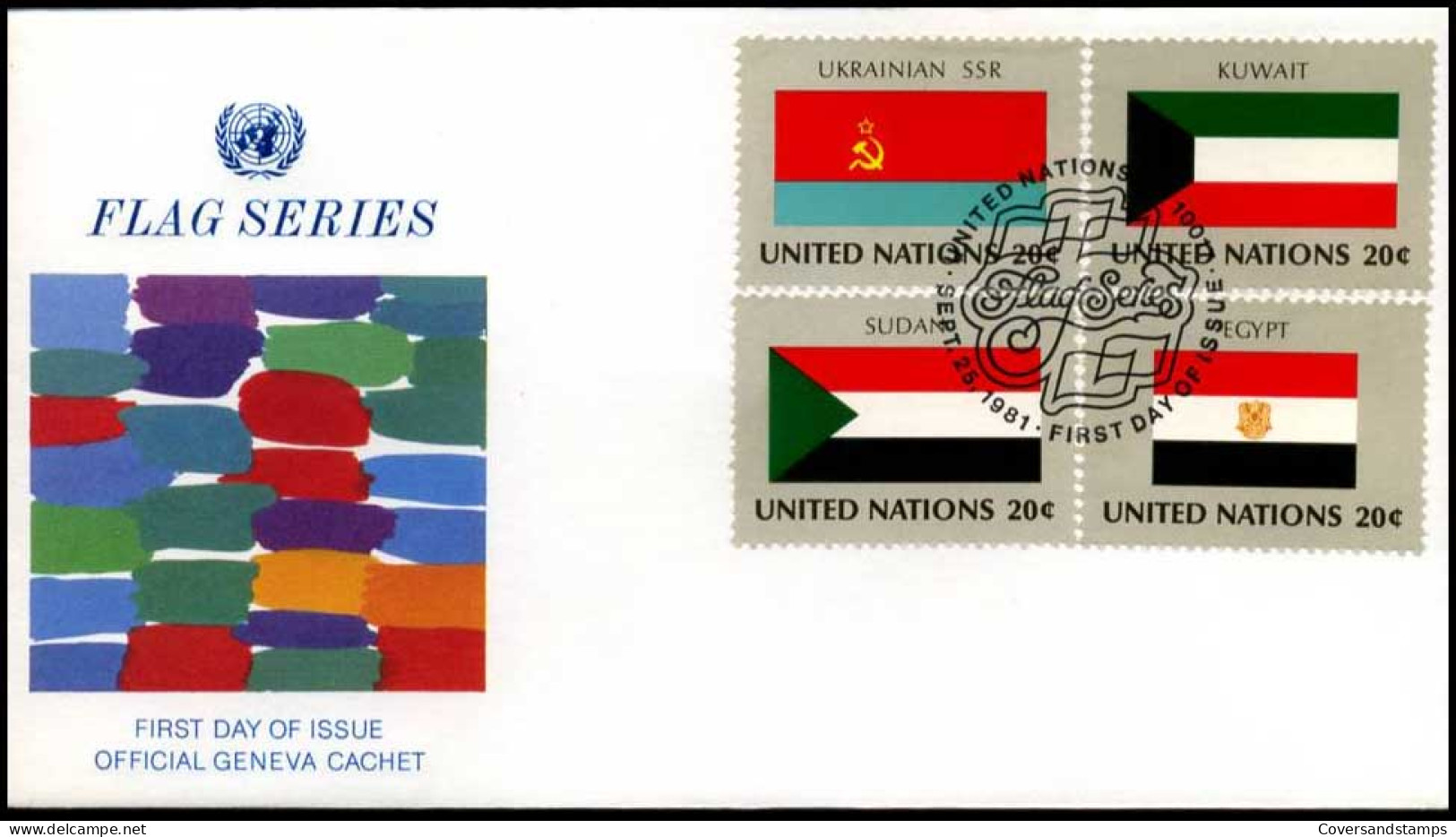 UNO - FDC - Flag Series                                  - Other & Unclassified