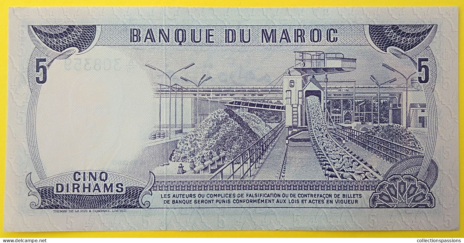 BILLET DU MAROC - 5 Dirhams 1970 - - Maroc