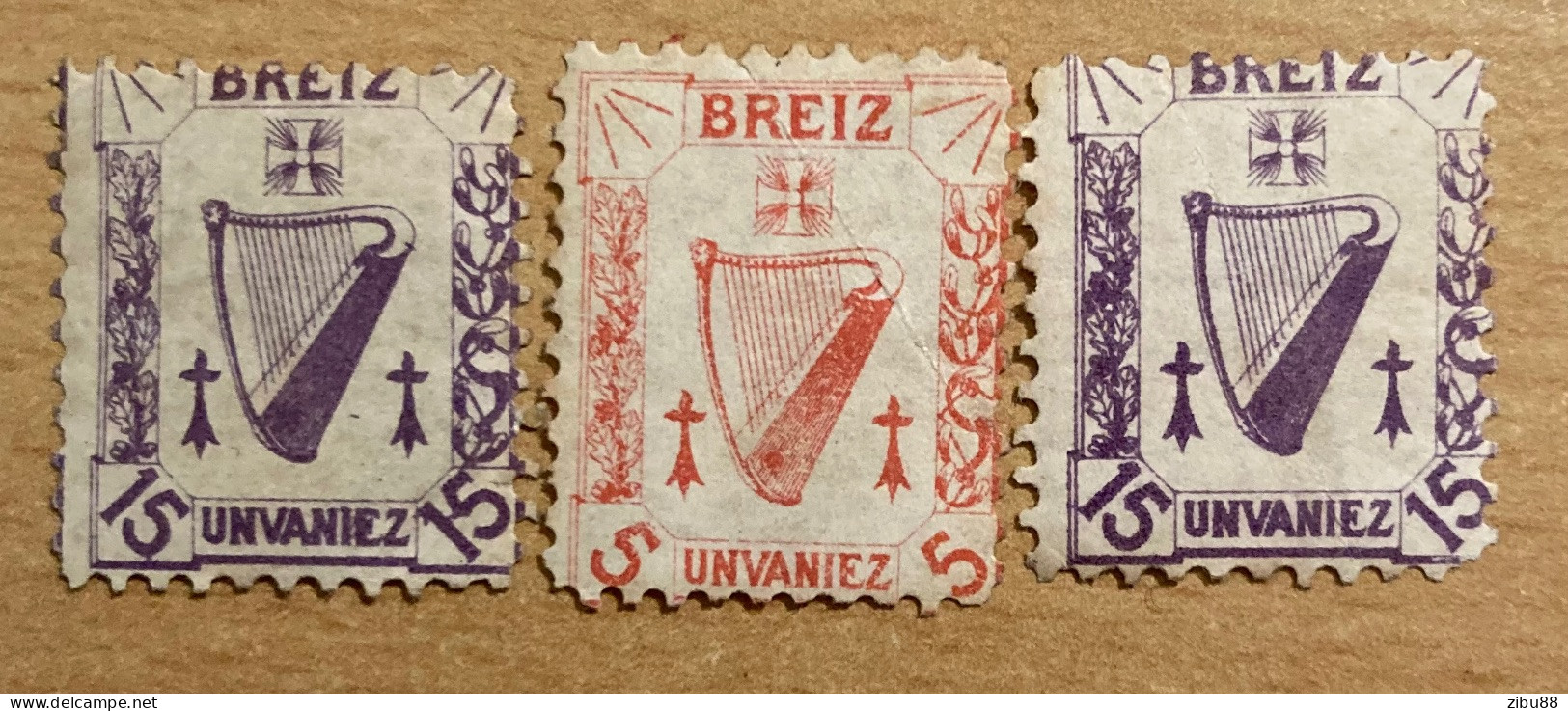 Timbres Fiscal / Taxe Breiz Unvaniez - Autres & Non Classés