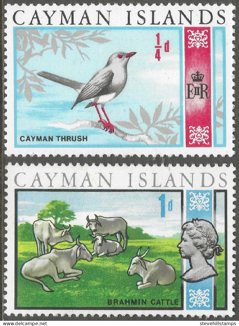 Cayman Islands. 1969 Definitives. ¼d, 1d MH. SG 222, 223. M4060 - Iles Caïmans