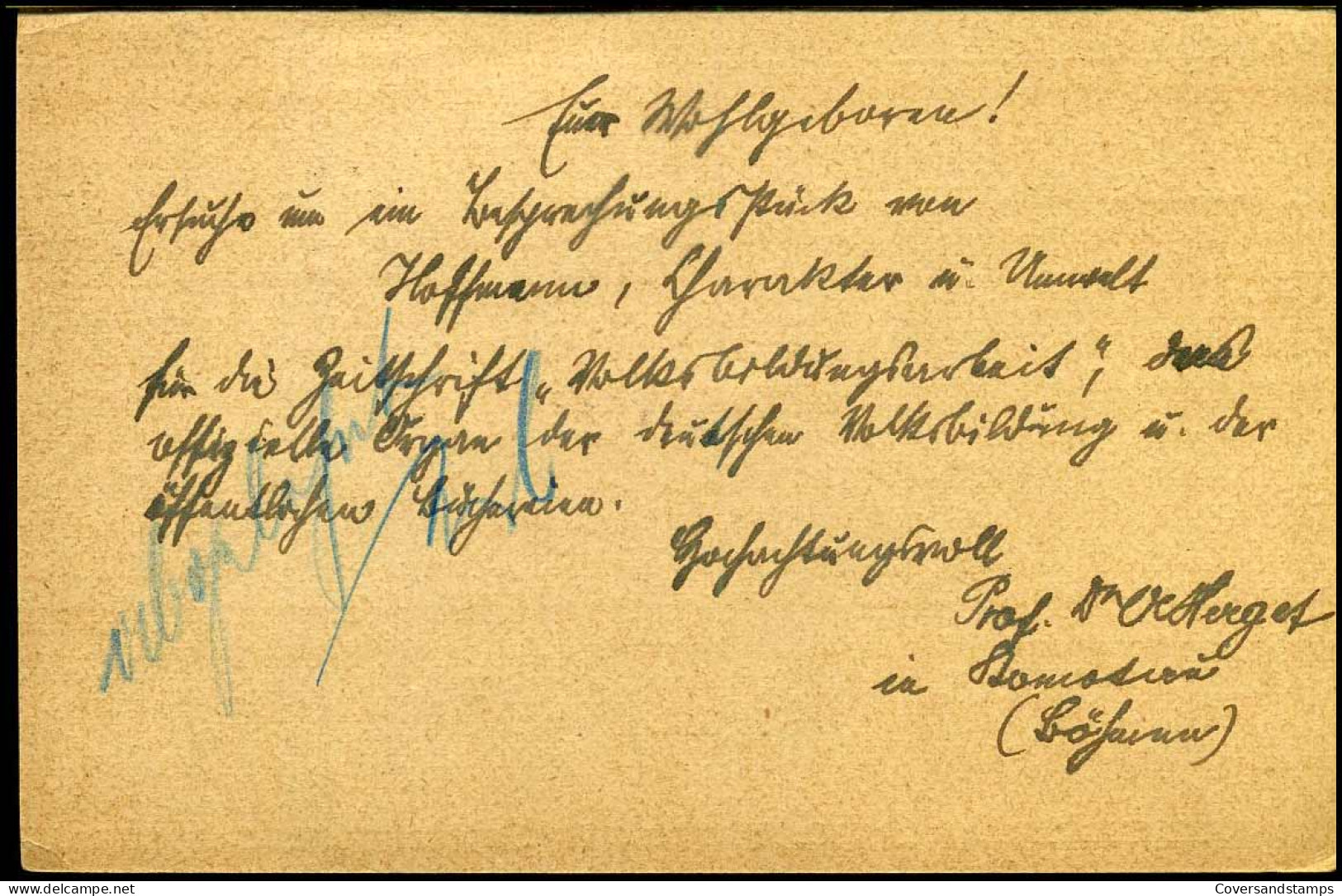 Postcard From Chomutov To Berlin, Germany - 1928 - Cartoline Postali