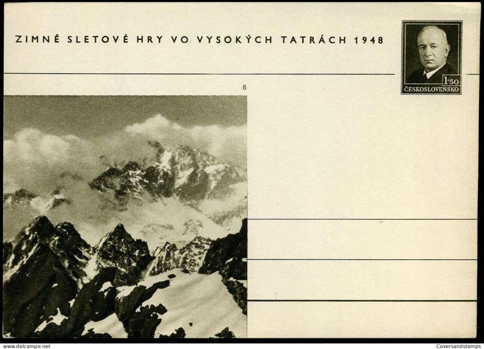 Post Cards - 1948 Olympic Winter Games - Set Of 8 - Postkaarten
