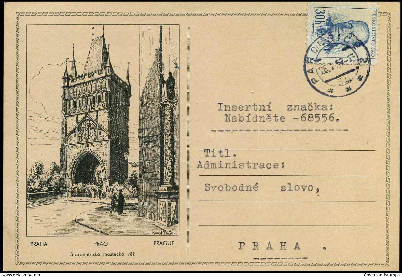 Post Card - Praha - Briefe U. Dokumente