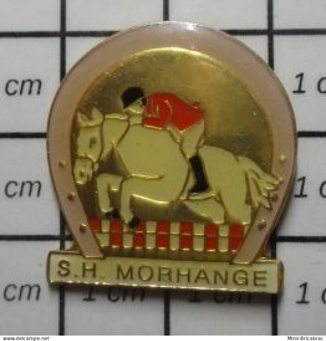 1618B Pin's Pins / Beau Et Rare : SPORTS / EQUITATION CONCOURS HIPPIQUE S.H. MORHANGE - Other & Unclassified