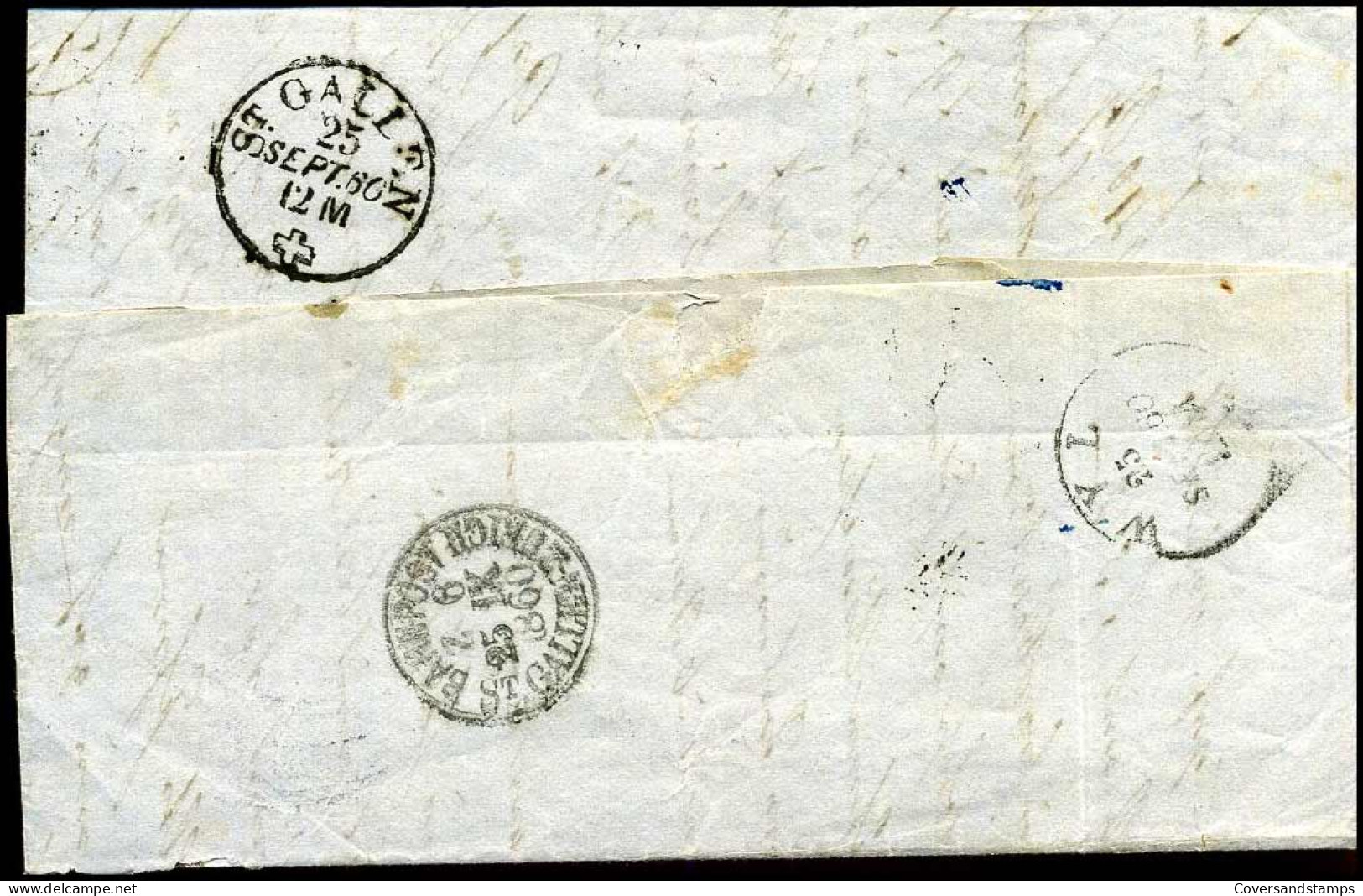 Cover From Constanz To St Gallen - 1860 - ...-1845 Prephilately