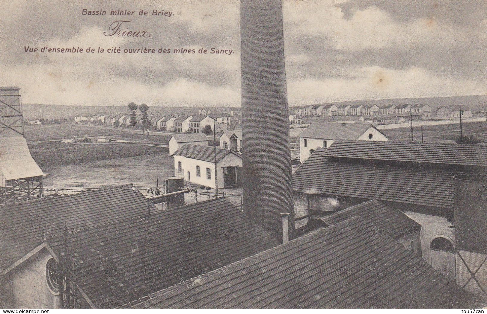 TRIEUX  -  BRIEY  -  MEURTHE ET MOSELLE  -  (54)  -  CPA  DE  1908  -  VUE  DE  LA  CITE  OUVRIERE  DES MINES  DE  SANCY - Briey